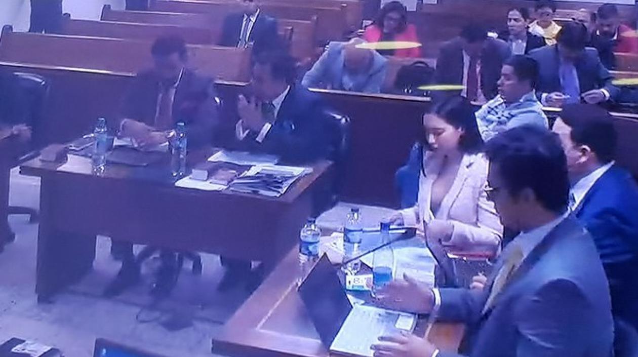 Imagen de la audiencia de medida de aseguramiento.