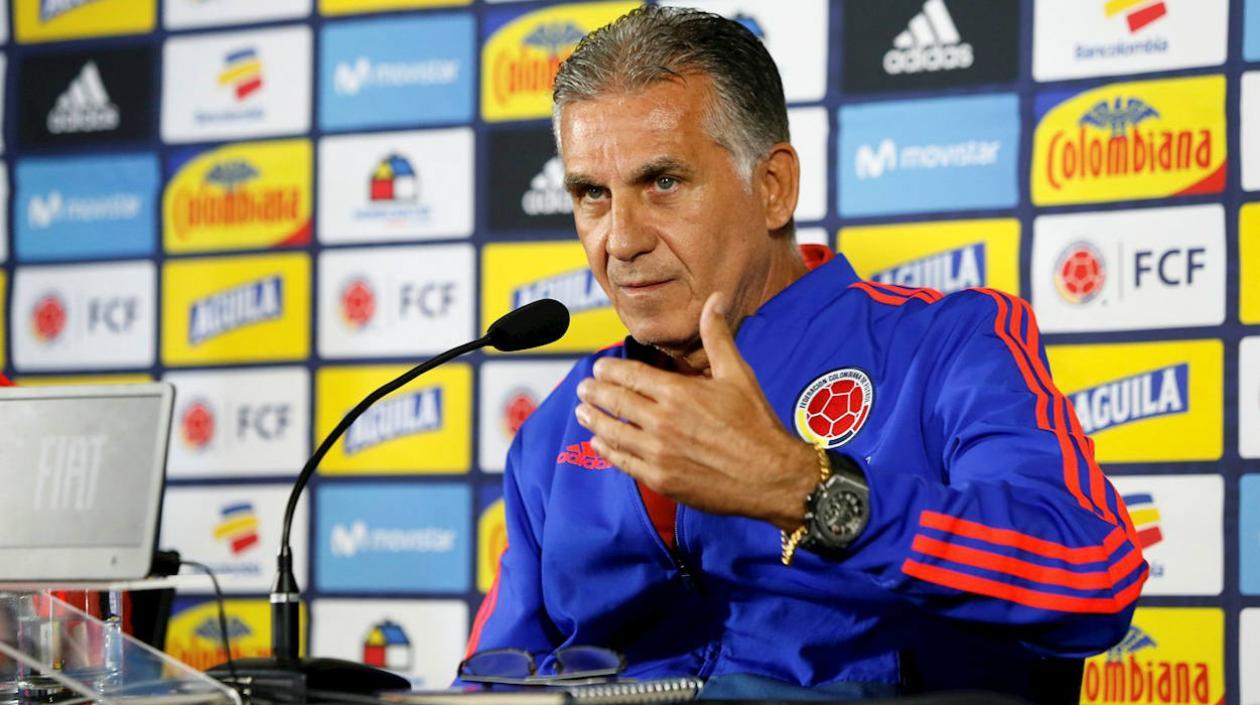 Carlos Queiroz, técnico portugués de la Selección Colombia. 