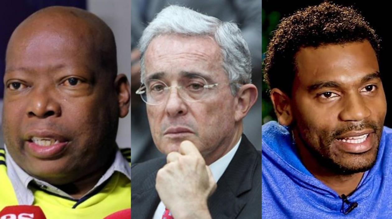 'Tino' Asprilla, Álvaro Uribe y Tostao.