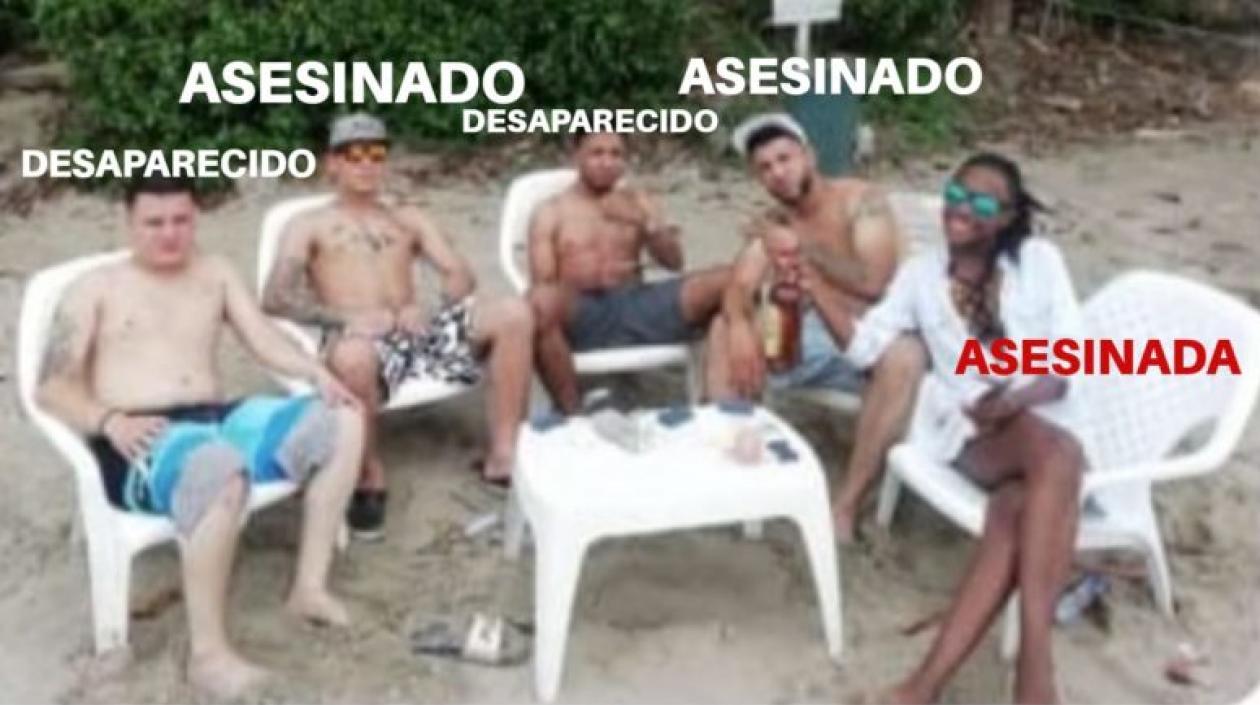 Esta foto fue enviada a un familiar por uno de los jóvenes.