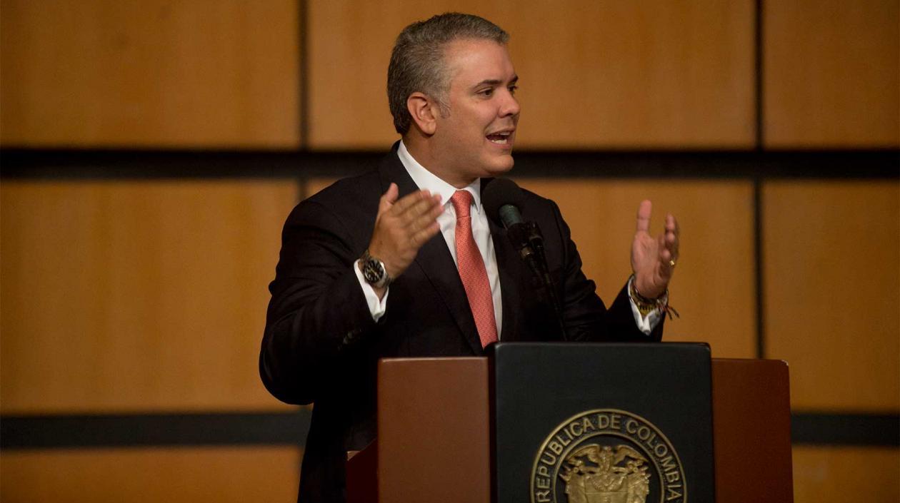 El Presidente de la República, Iván Duque.