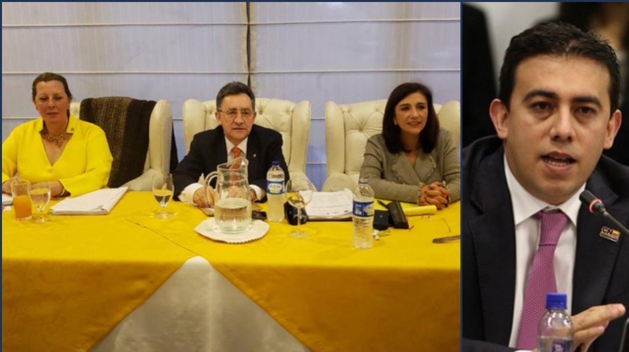 Los Presidentes de las Altas cortes dando a conocer el resultado.