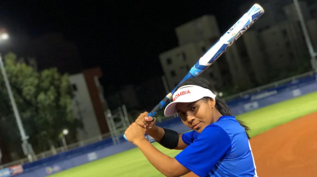 Laura Rubio Ortiz, pelotera de la Selección Colombia de softbol de bola rápida.