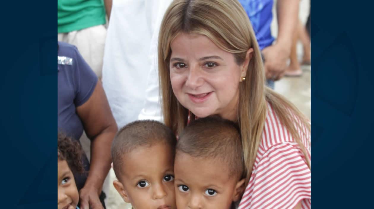 La candidata Elsa Noguera, poco antes del incidente.