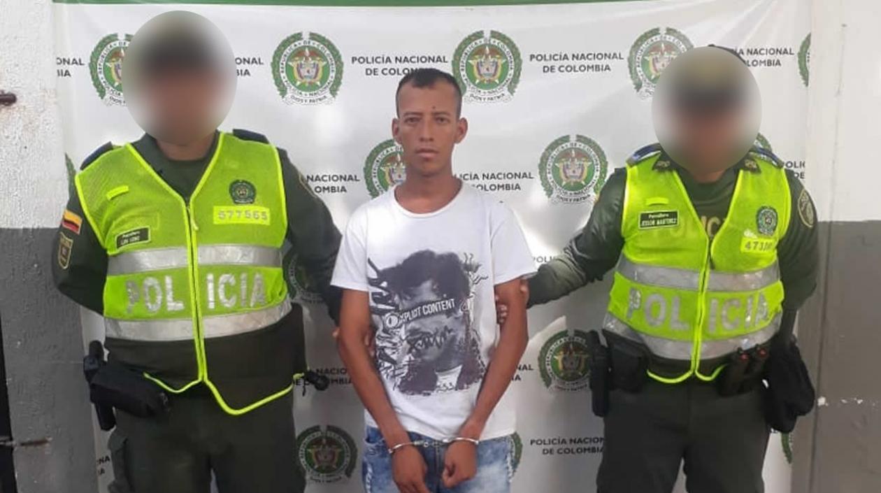 Danner Enrique Marriaga De las Aguas fue capturado en flagrancia por la Policía.