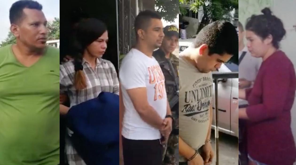 Cinco de los capturados.