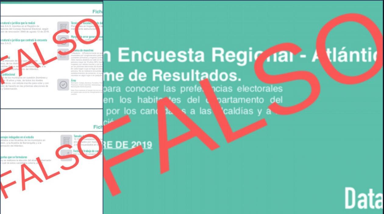 Datanálisis emitió un comunicado desmintiendo esta encuesta.