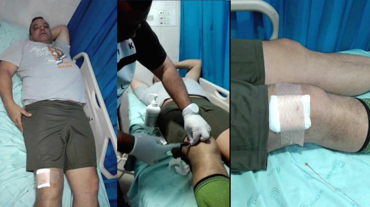 El paciente Jairo Colmenares, viviendo su drama.