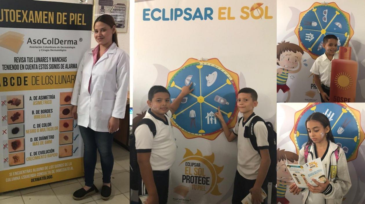 Los niños fueron beneficiados con la explicación que hizo una médica sobre la protección de la piel.