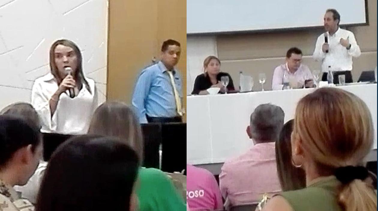 La Gerente de Coomeva en su intervención ante el Superintendente de Salud.