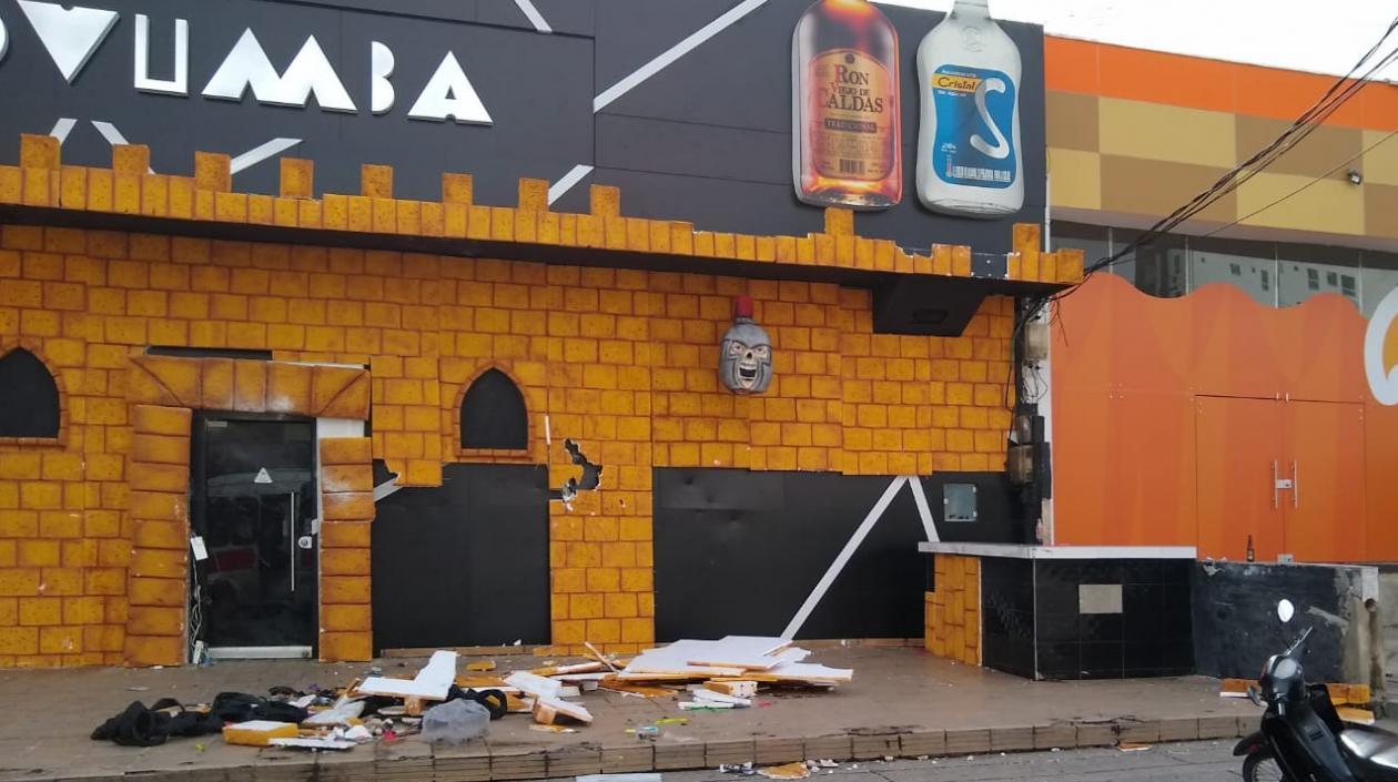 Así quedó la discoteca Lovumba.