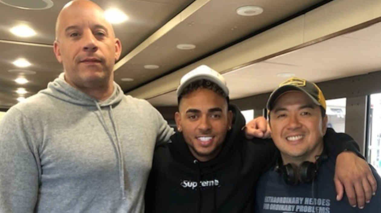 Vin Diesel, Ozuna y Justin Lin.