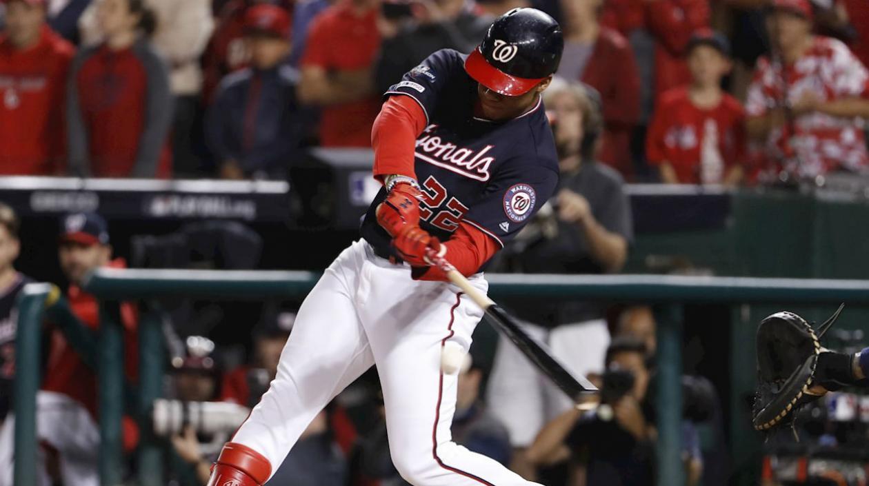 Juan Soto, pelotero de los Nacionales. 