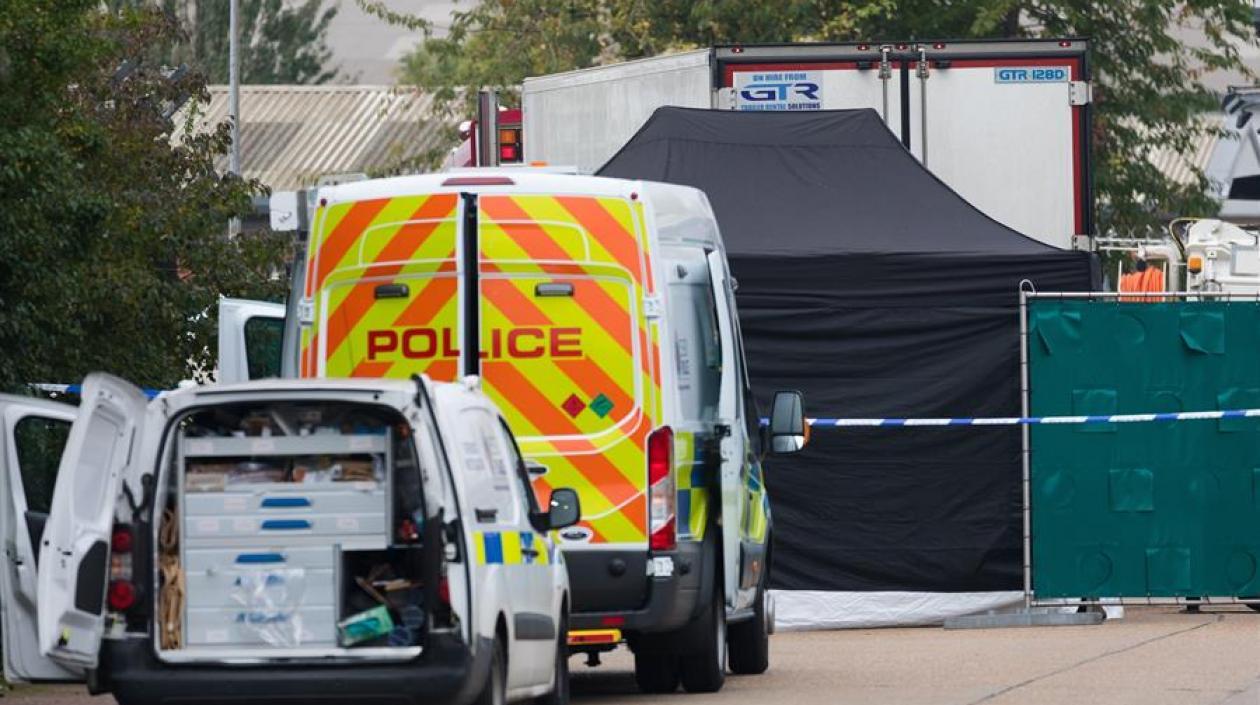 Lugar donde se encontró el contenedor con los 39 cuerpos.