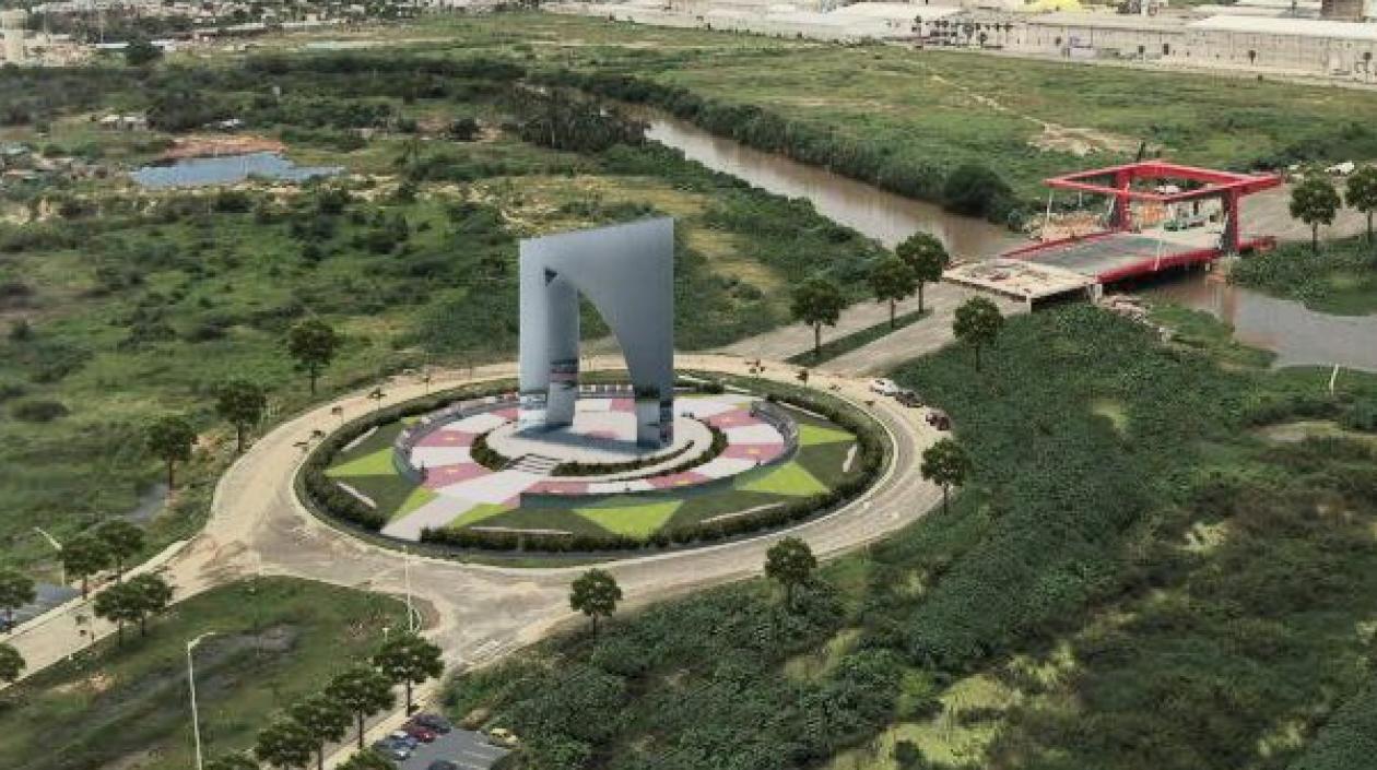 Así se verá el monumento en homenaje al Junior.