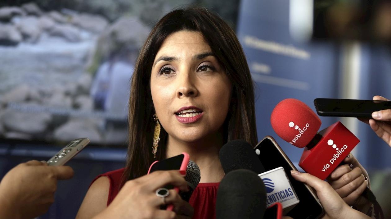 María Victoria Angulo, ministra de Educación.