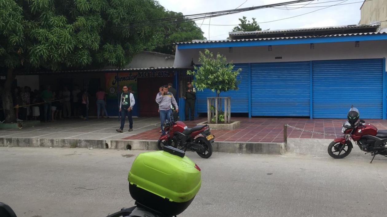 Lugar de los hechos en la carrera con calle 44.