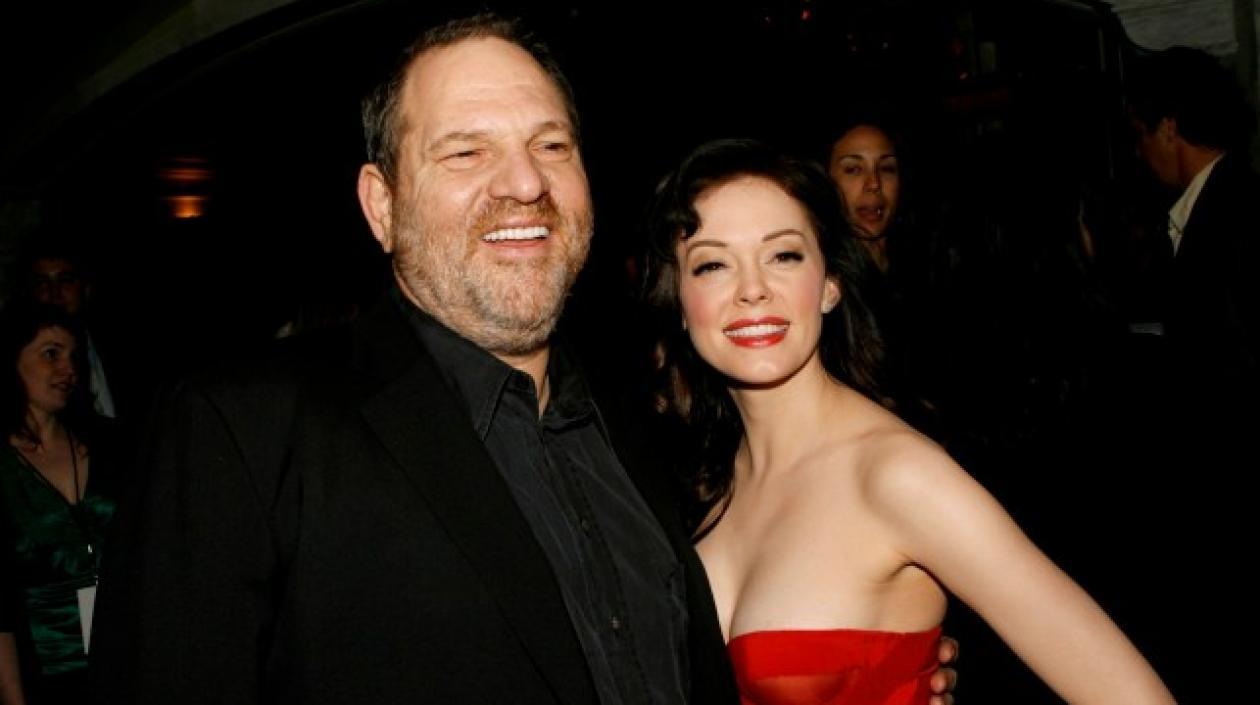 El productor Harvey Weinstein y la actriz Rose McGowan.
