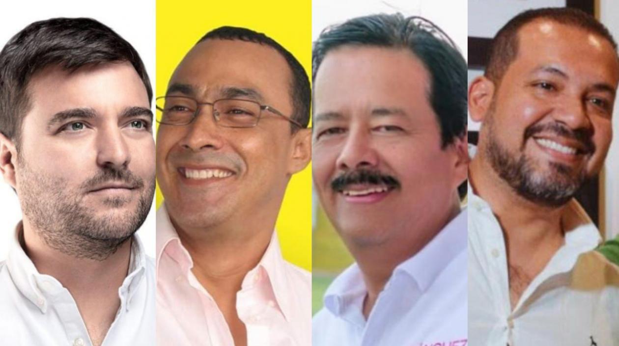 Jaime Pumarejo, Antonio Bohórquez, Rafael Sánchez y Diógenes Rosero.