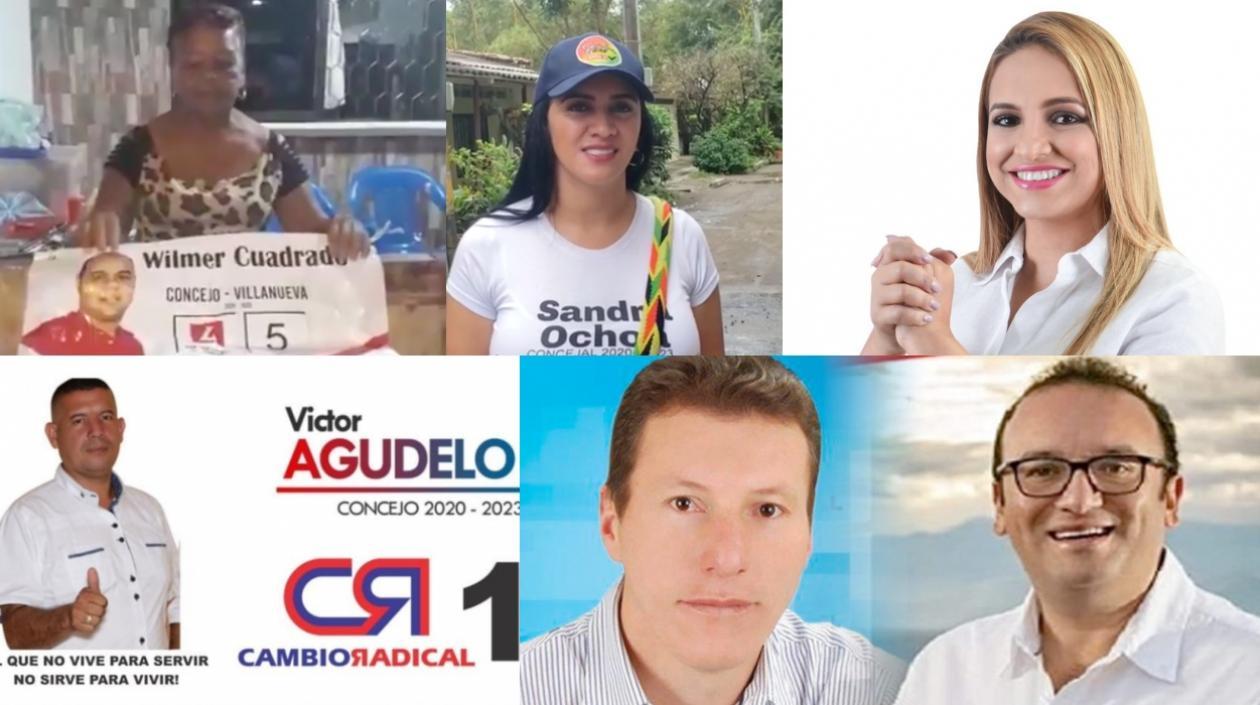 Los candidatos que fueron protagonistas de los hechos.