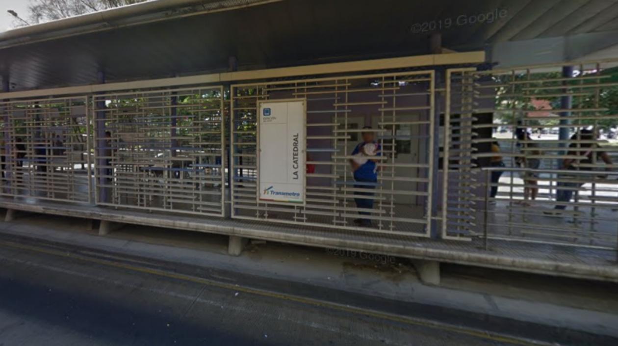 Estación La Catedral, donde se presentó la agresión.
