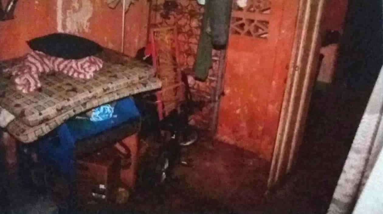 Lugar donde dormían las menores.