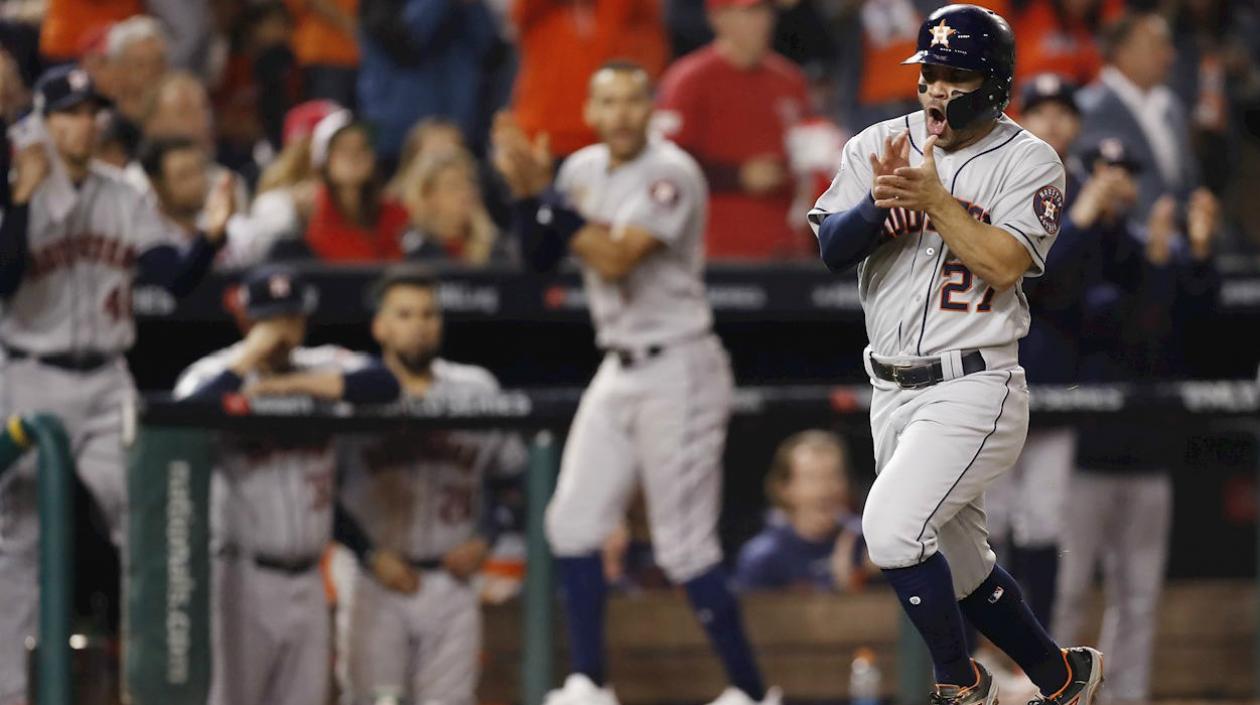 José Altuve, pelotero de los Astros. 