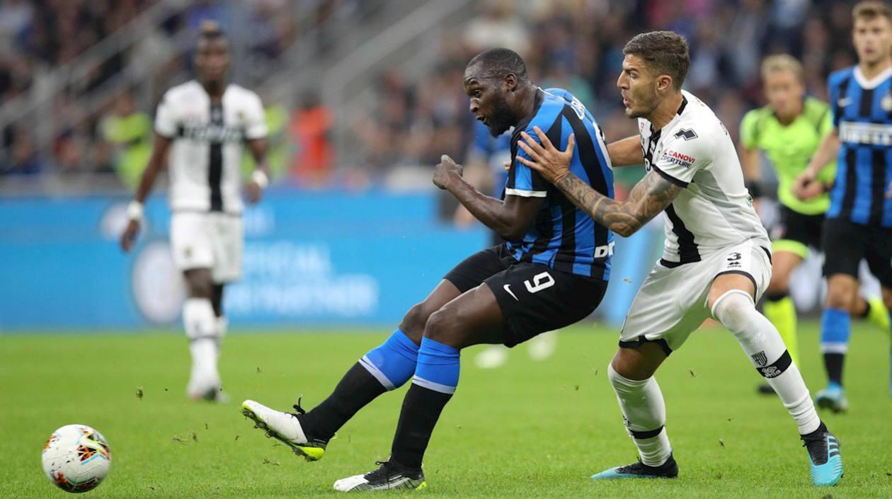 Romeru Lukaku en acción del partido. 