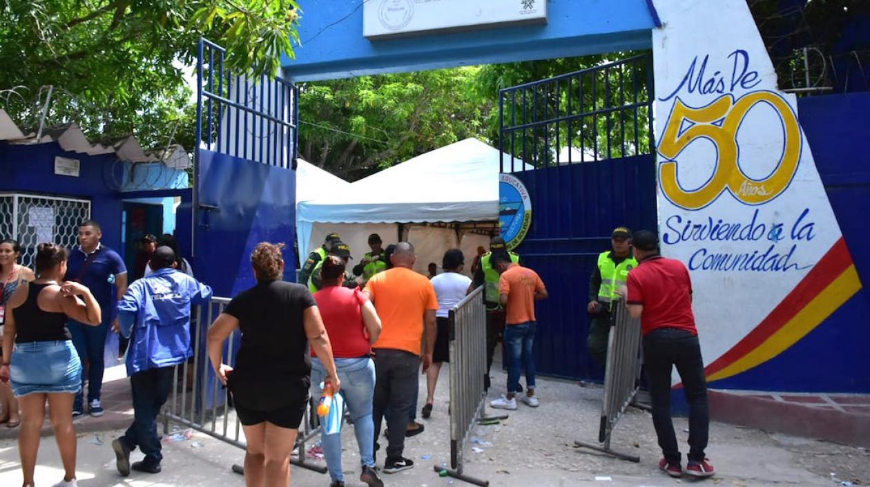 Presencia del electorado en los puestos de votación.