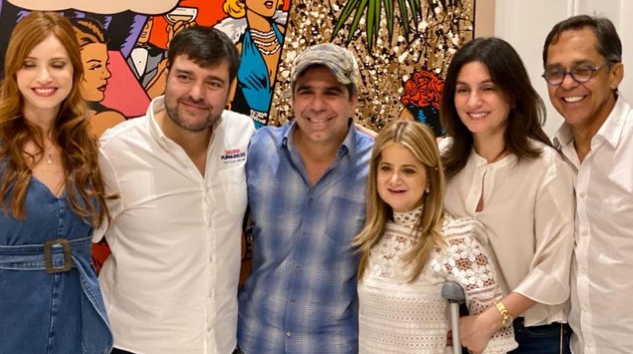 Jaime Pumarejo, Alejandro Char, Elsa Noguera y Katia Nule.