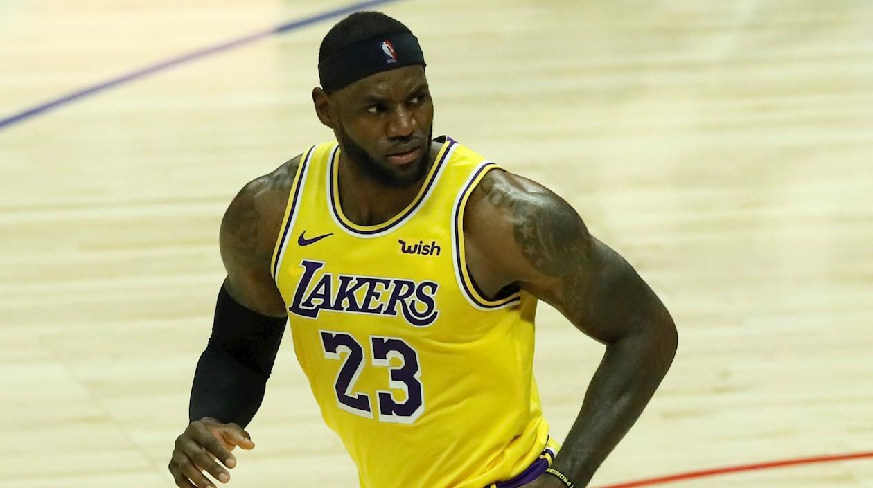 La estrella de Lakers, Lebron James.