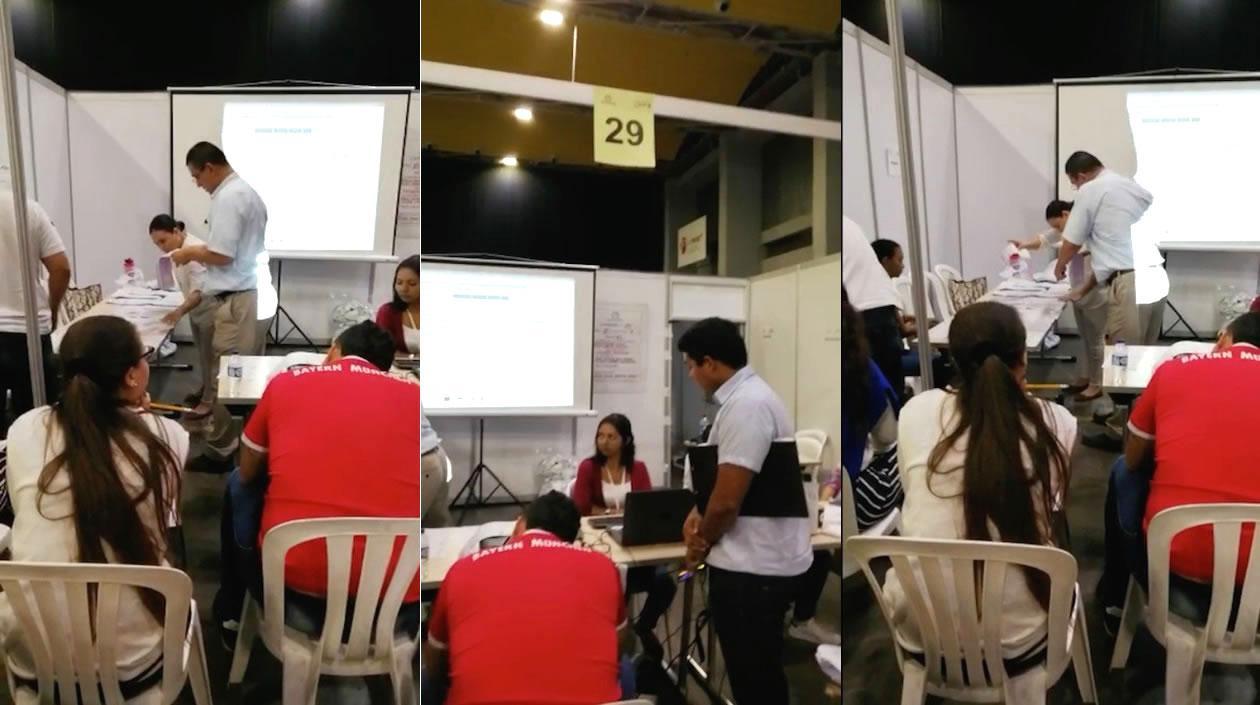 Imagen de escrutinios en el 'Puerta de Oro'.