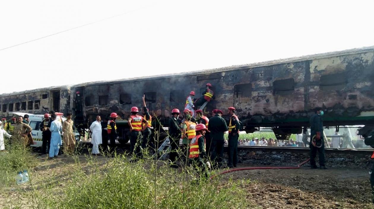 Incendio sucedido en Pakistán.