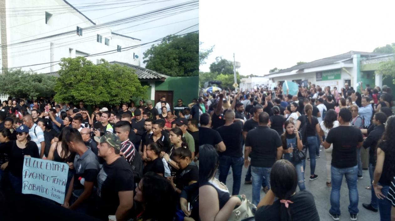 Imagen de la primera protesta.