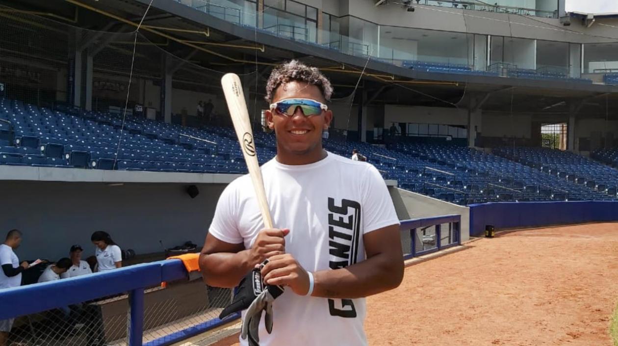 Leando Cedeño, pelotero de los Gigantes de Barranquilla. 