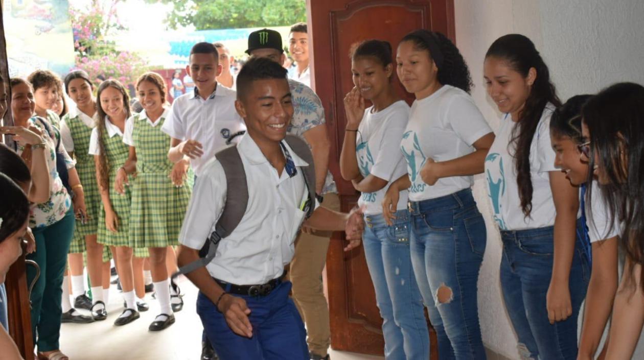 Estudiantes durante la actividad. 