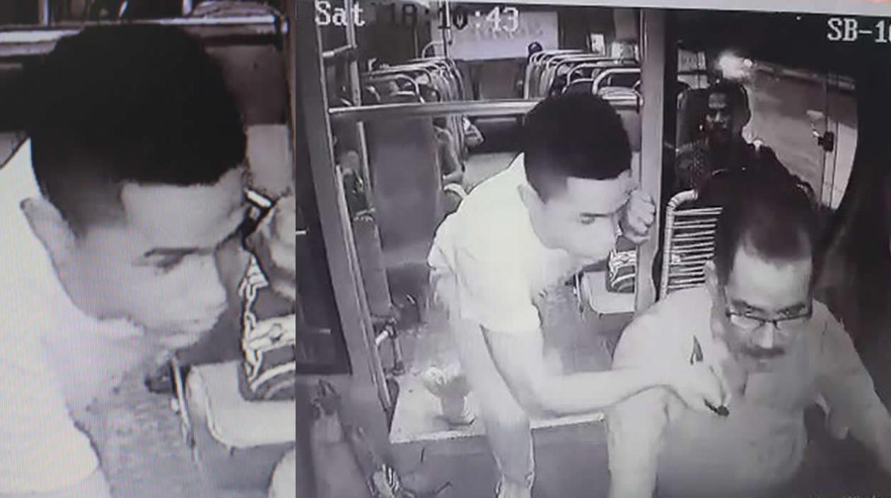 El 'Mello' atracando el bus de Sobusa.