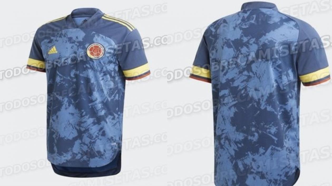 Camiseta visitante de la Selección Colombia 2020. 