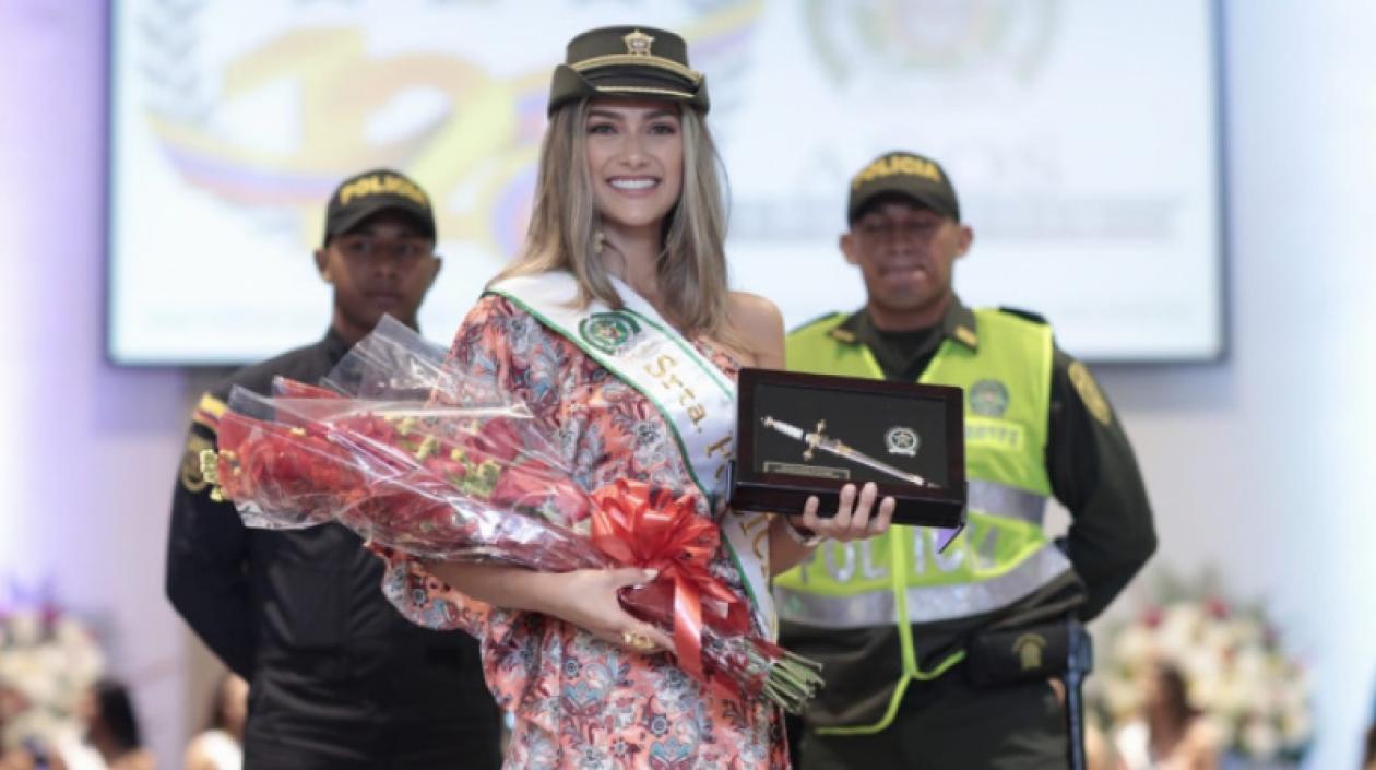 Señorita Quindío, María Fernanda Aristizabal Urrea, fue elegida Reina de la Policía.