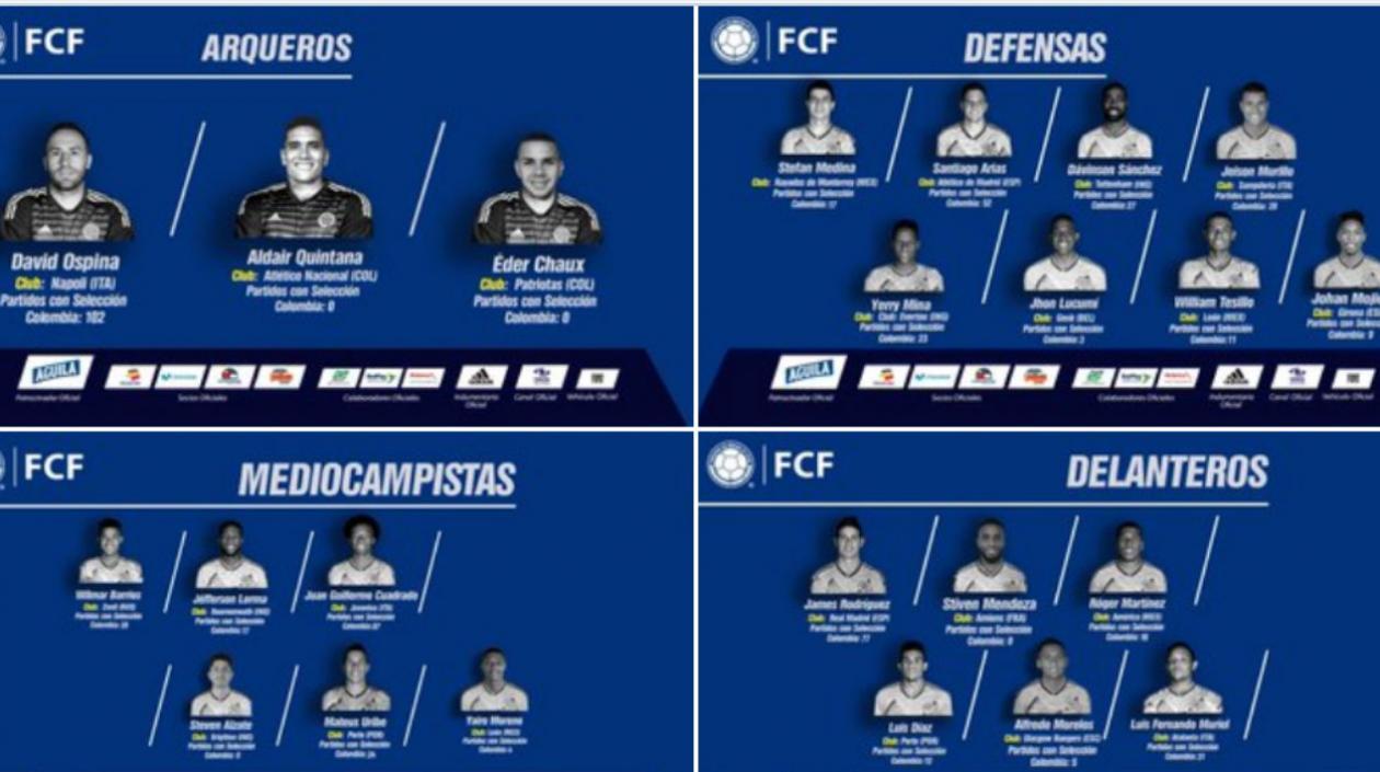 Convocados por Carlos Queiroz. 