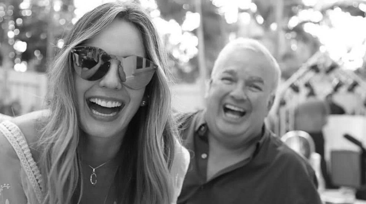 La presentadora Claudia Bahamón y su padre Germán Bahamón.