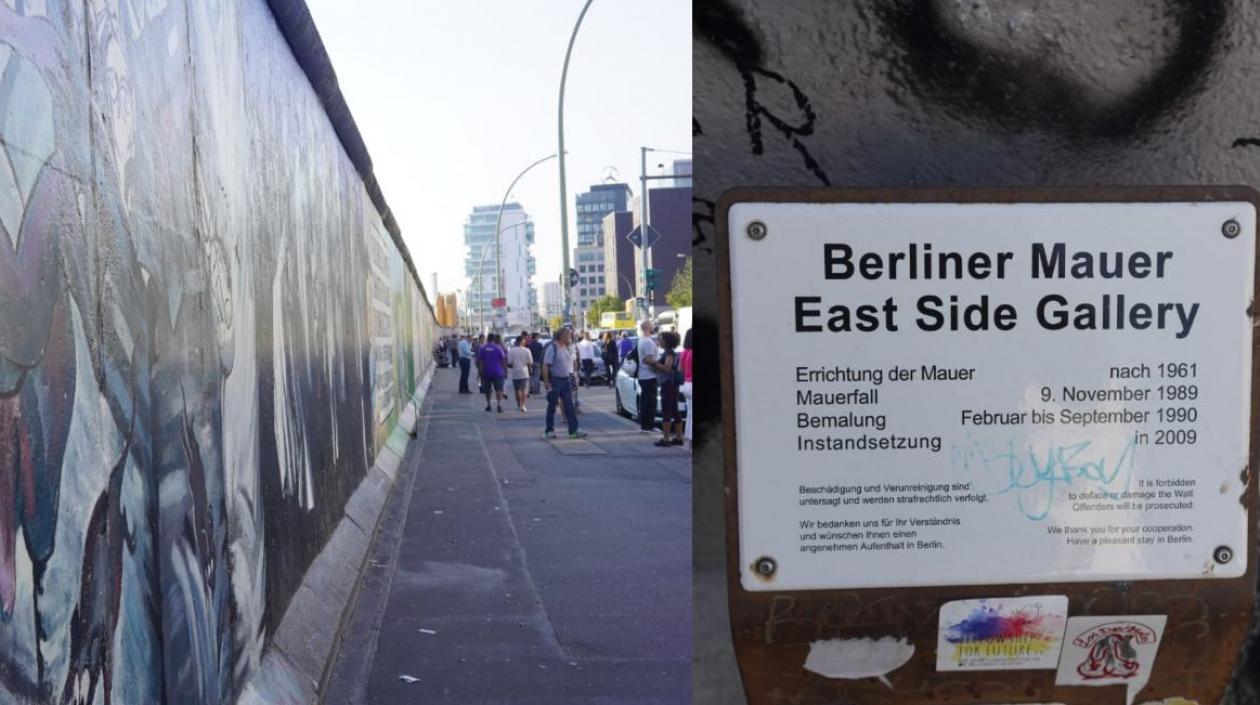 Foto tomada en el muro de Berlín, a 30 años de su caída.