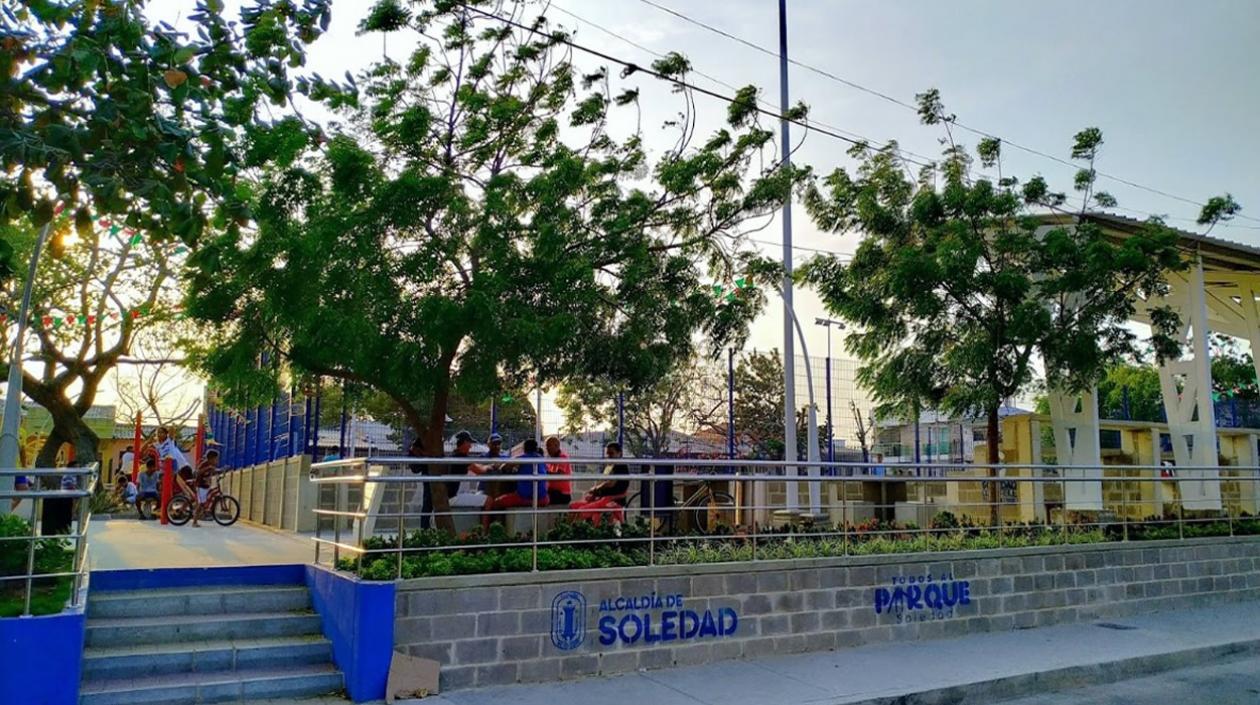 Cancha 'La Monumental', en Soledad.