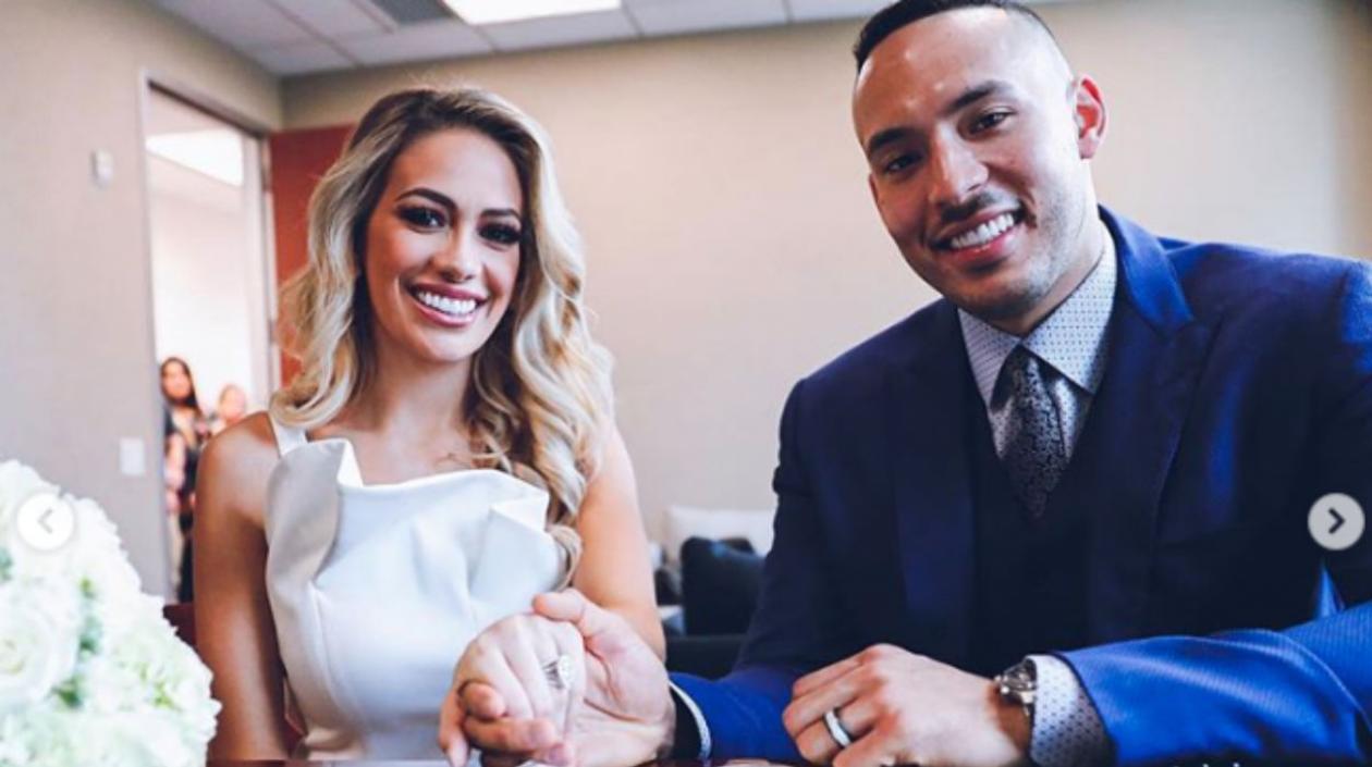 Cristian Correa y su esposa. 