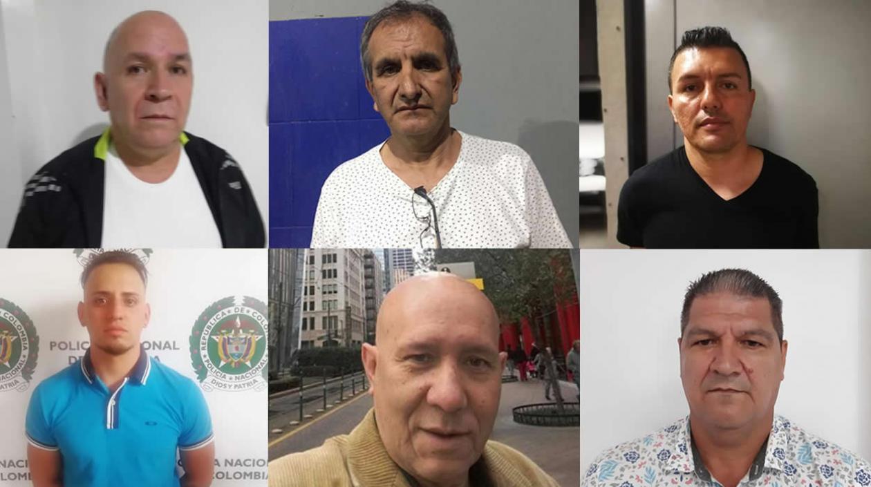 Los capturados por la Fiscalía.