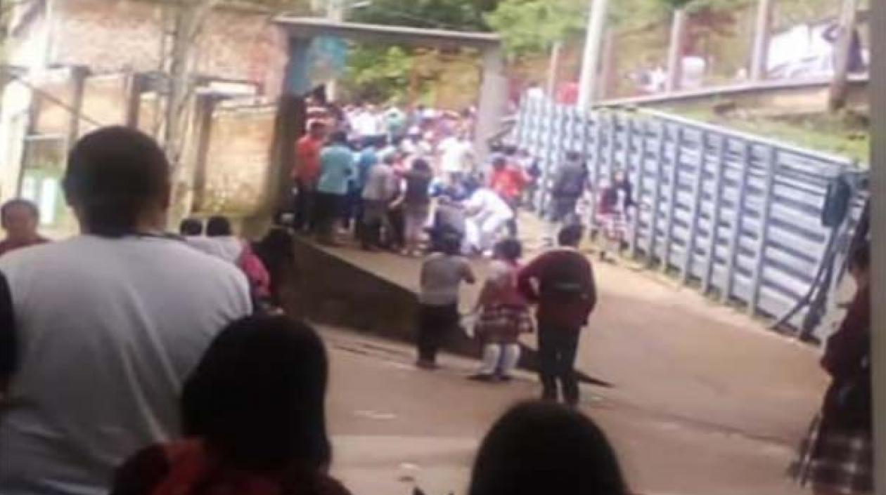 Momentos después del accidente 