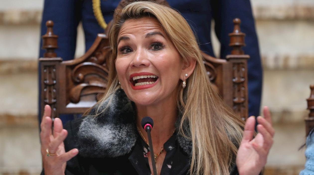 La presidenta interina de Bolivia, Jeanine Áñez.