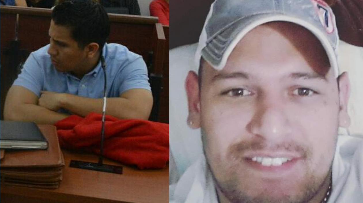 Carlos Esmir durante la audiencia de hoy (izq). Jonathan Gutiérrez Castro, víctima.