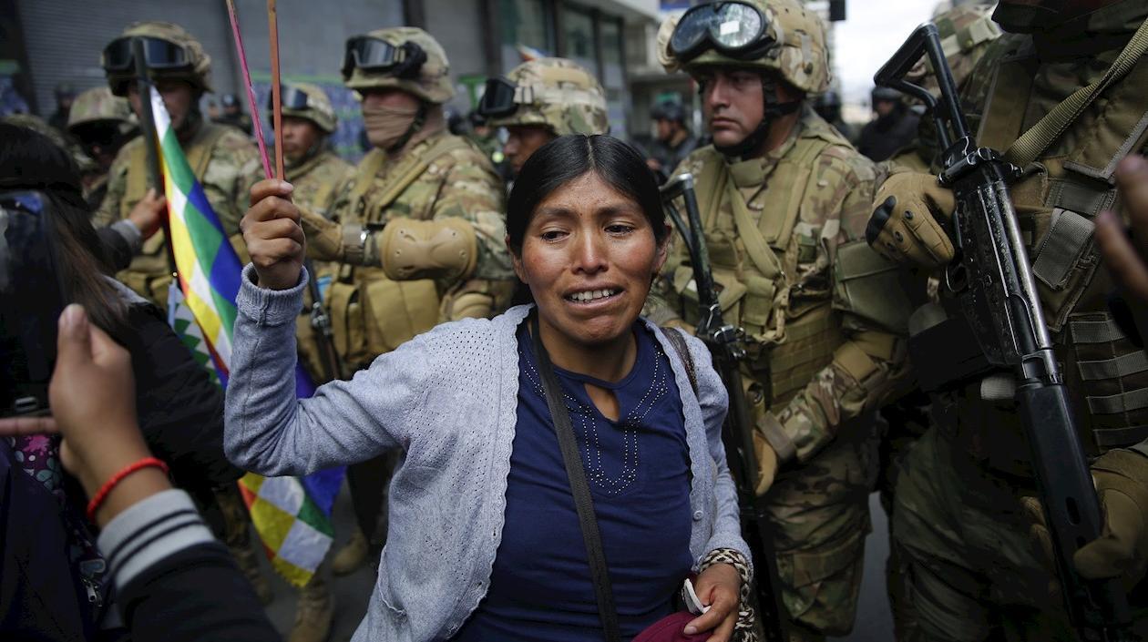 Imagen de las protestas en Cochabamba.