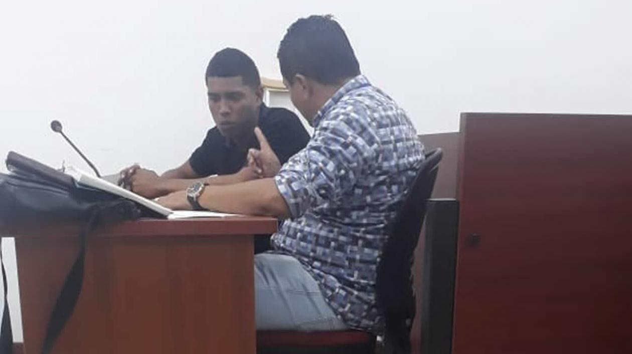 Carlos Daniel Morales Mejía en audiencia durante la tarde de este sábado.